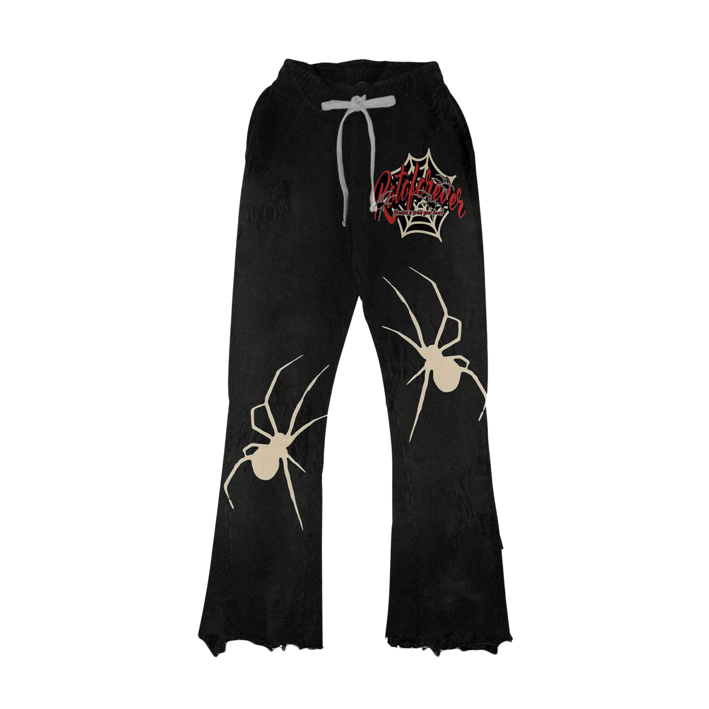 ROTOFOREVER Distressed/Acid Wash “Web Wing” Stacked Sweatsuit