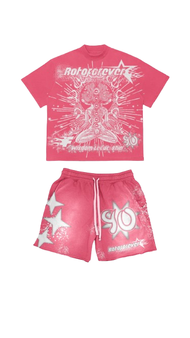 ROTOFOREVER “Wisdom & Leadership” Acid Wash Short Set