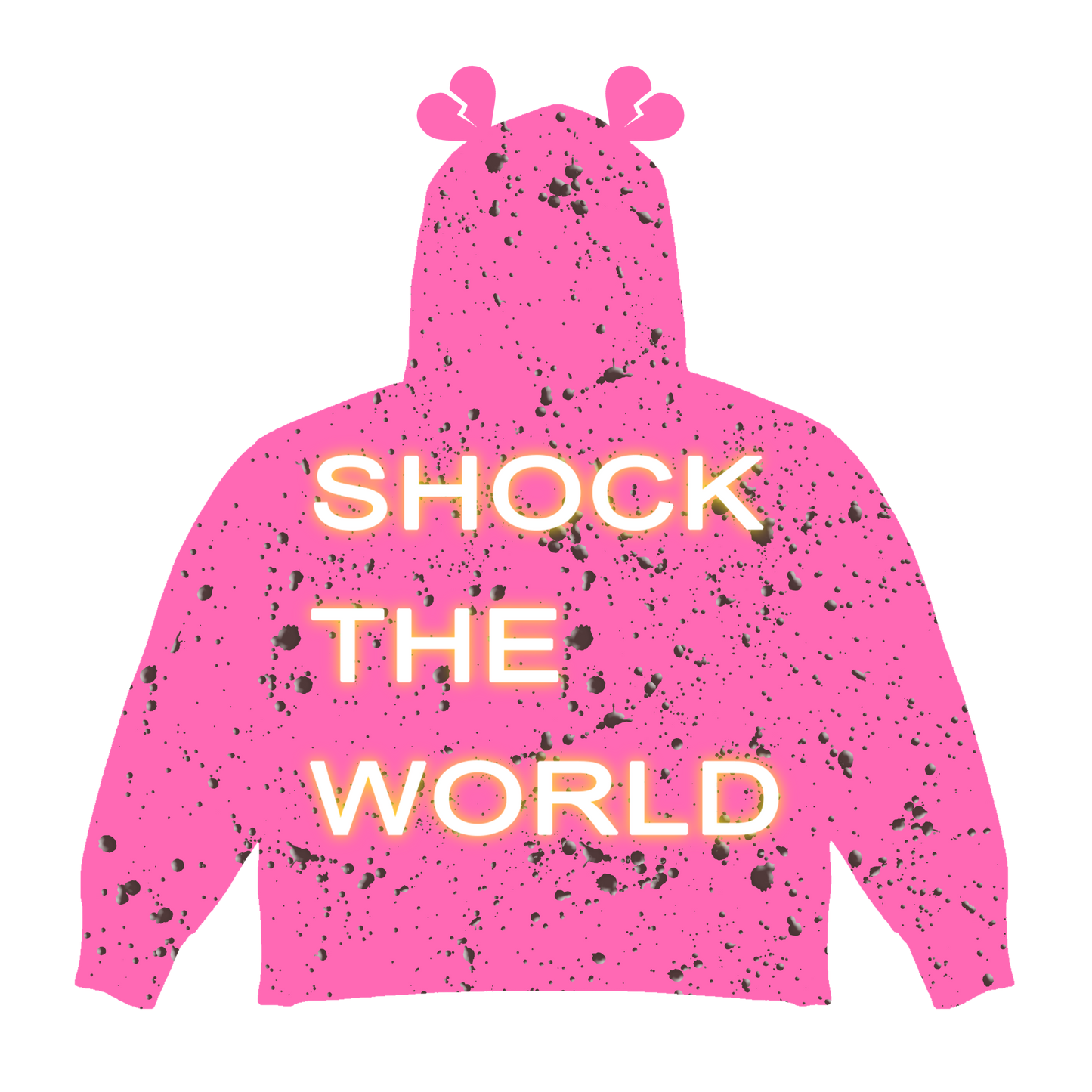 ROTOFOREVER “Shock The World” Reflective Pullover Ears Hoodie