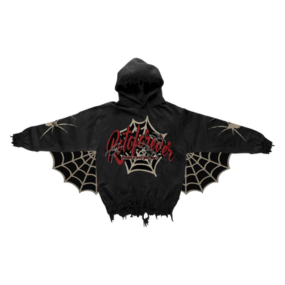 ROTOFOREVER Distressed/Acid Wash “Web Wing” Stacked Sweatsuit