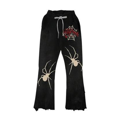 ROTOFOREVER Distressed/Acid Wash “Web Wing” Stacked Sweatsuit