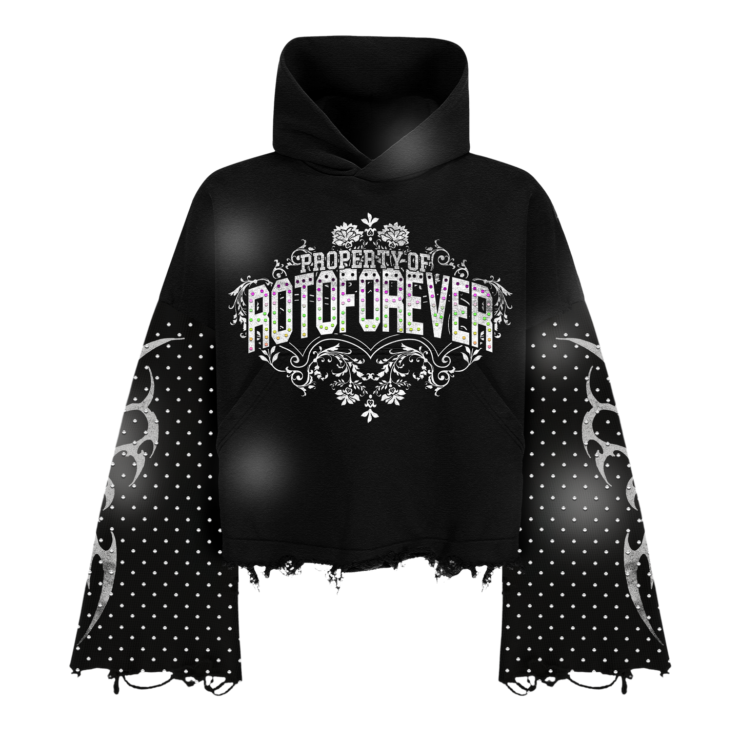 Property Of ROTOFOREVER Rhinestone Sweatsuit Set