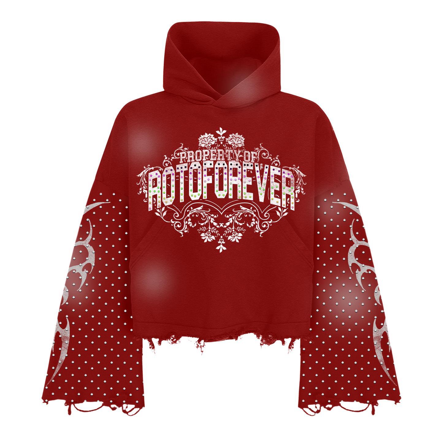 Property Of ROTOFOREVER Rhinestone Sweatsuit Set