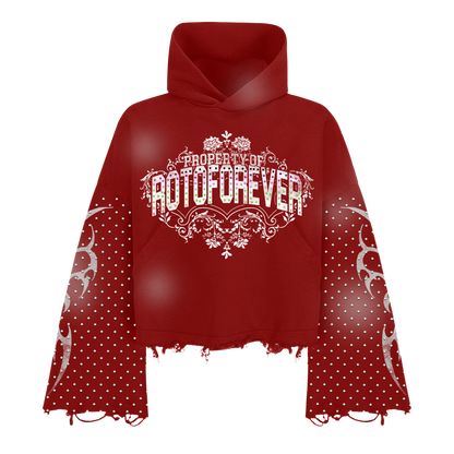 Property Of ROTOFOREVER Rhinestone Sweatsuit Set