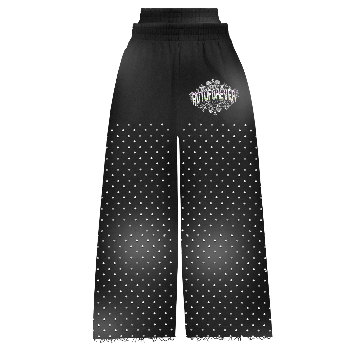 Property Of ROTOFOREVER Rhinestone Sweatsuit Set