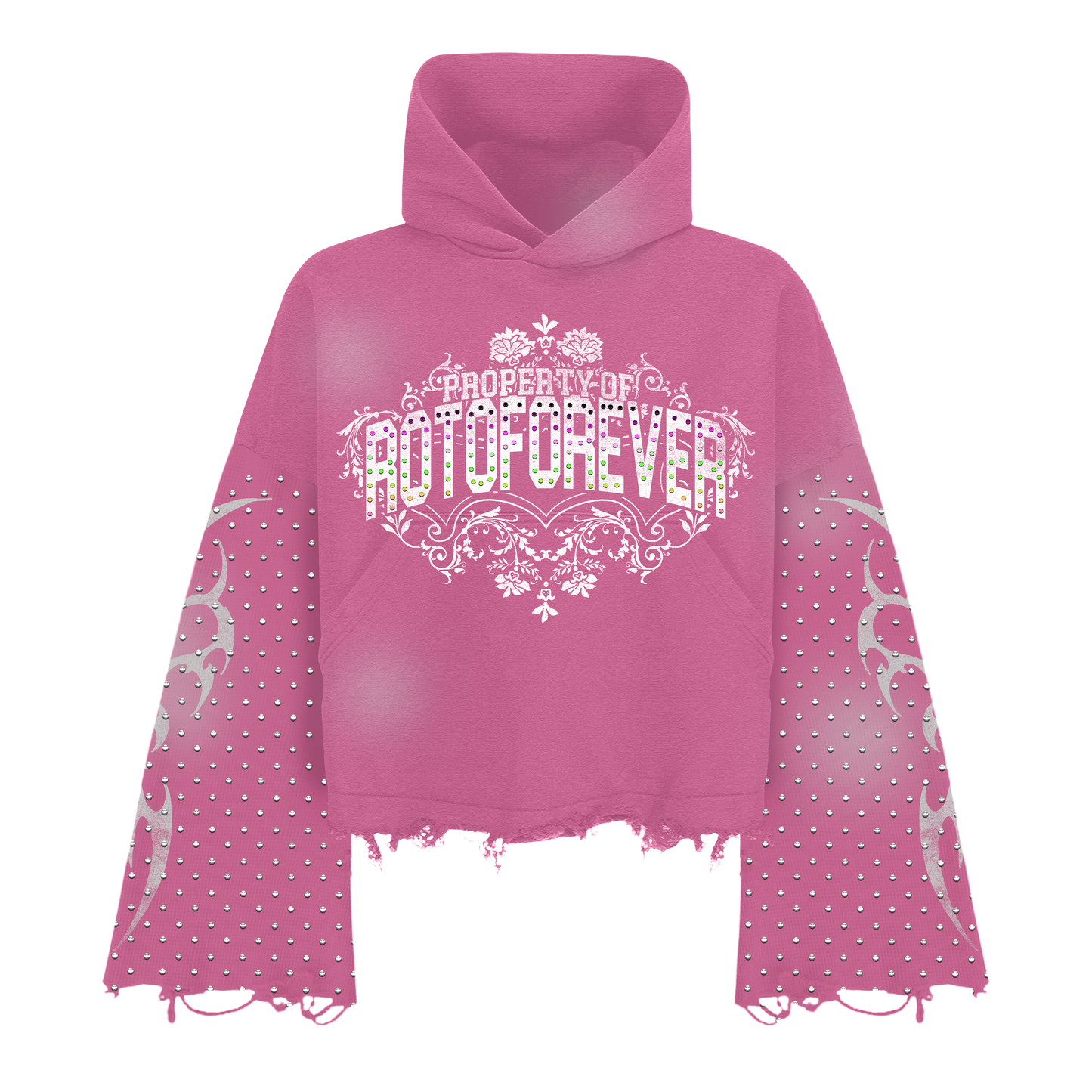 Property Of ROTOFOREVER Rhinestone Sweatsuit Set