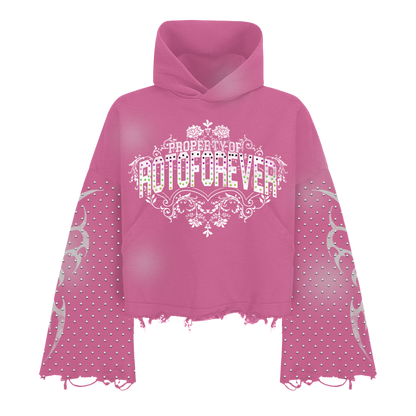 Property Of ROTOFOREVER Rhinestone Sweatsuit Set
