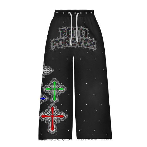 ROTOFOREVER “Faith” Rhinestone & Embroidered Sweatsuit Set