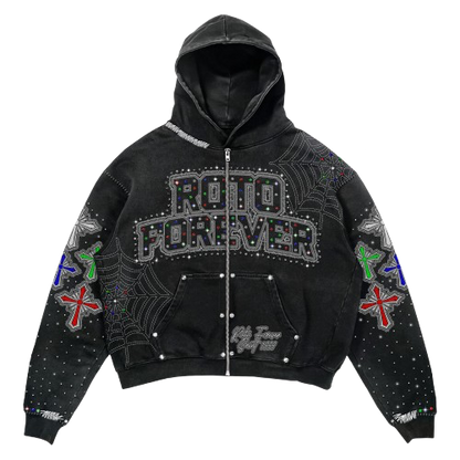ROTOFOREVER “Faith” Rhinestone & Embroidered Sweatsuit Set